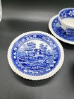 Set Of 2 Copeland Spode s Tower Blue Cups   Saucers England No Damage 