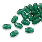 Teal Green Twisted Oval Beads 50-pack Czech Glass 9x6mm For Jewelry Making