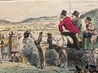 Mr Sponge  - Antique Hunting Art Print - 1840 J Leech   Mounted Rare Hand Tinted