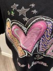 Black  love Las Vegas  Graphic T-shirt With Rhinestone Accents Size L