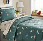 Full queen Kids Comforter Set Dragon Print Pillowfort    Cotton Percale 3 Piece