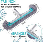 Swimming Pool Brush Head With Round Ends   17 5  Heavy Duty Aluminum Back Head For
