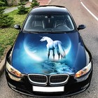 Car Hood Wrap Decal Vinyl Sticker Full Color Graphic Horse Unicorn Fit Any Car