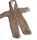 Carter s Newborn One Piece Fleece Hooded Full Zip Snowsuit Brown Bear