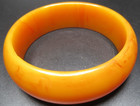 Butterscotch Orange Bakelite Vintage Bangle Bracelet