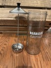 Vtg King Research Barbicide Glass Container Jar Germicide Disinfectant Barber 