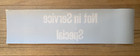 1980 s Vintage Nyc New York Subway R-10 Mylar Sign Not In Service Special