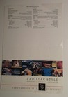 1989 Cadillac Eldorado Seville Exterior Color Selections Sales Brochure 