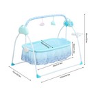 Blue Baby Cradle Electric Foldable Infant Crib With Safety Belt For Baby Infant