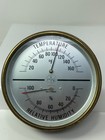 Ernst Vintage Brass Weather Station Thermometer   Hygrometer Germany