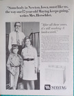 Vintage Retro 1971 Ad Maytag The Dependable People 17 Year Old Washer Works