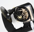 Black Lacquered Mini French Horn Pocket Case - Free Shipping Included 