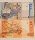 Belarus Banknotes Lot  10 Rubles   5 Rubles 2019   Ungraded Uncirculated 