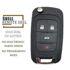 2 Remote Key Fob Case Shell Replacement For Chevrolet Cruze Sonic Malibu Equinox