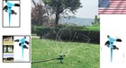 Light Blue 360   Garden Sprinkler - Adjustable  Weighted For Efficient Irrigation