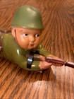 Nice Vintage  Celluloid Wind Up  Sharpshooter Soldier  Made In  Occupied Japan