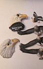 Mixed Lot Of 9vintage Eagle Refrigerator Magnets 