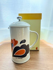 Le Creuset Coffee Press Orange Peacock Stoneware French Press Cafetiere New Box