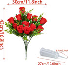 Artificial Cemetery Flowers  Set Of 2 Artificial Rose Bouquet Grave Memorial Flo