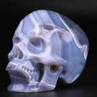 3 0  Mozambique Agate Carved Crystal Skull  Realistic  Crystal Healing