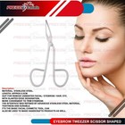 Eyebrow Tweezer Stainless Steel Scissors Shaped Slant Tip Tweezer Clip