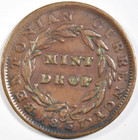 1841 Mint Drop Hard Times Token Bentonian Ht-64 Rev  Of Ht-61  Au About Unc 