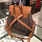 Michael Kors Jet Set Abbey Medium Cargo Backpack Mk Signature Brown Handbag