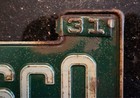 1931 Georgia Ga License Plate Sample Example Peach  000 000