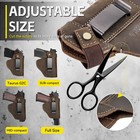 Iwb owb Leather Gun Holster  Universal Holster For One Size  Dark Brown