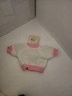 New Butterfly Themed Teddy Bear Sweater Fits 10-12   White pink  Darice 