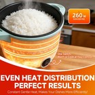 Small Rice Cooker 2-cup Uncooked Mini Electric Hot Pot Cooker