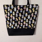 Handmade Cotton Tote Bag  Featuring A Cat Pattern 