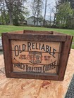 Antique Old Reliable Coffee Wooden Crate Dayton Spice Mills Advertising 100 Lb