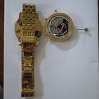Michael Kors Women   s Gold Stainless Quartz Analog Watch  Silver Dial Date