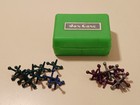 Vintage 1970s Green Jax Case Box 18 Metal Jacks Chemtoy Game Retro Toy Lot
