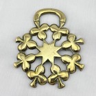 Brass Horse Medallion Vintage English Star Sun Center Club Clover Show Harness