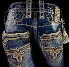  250 Mens Rock Revival Jeans  greenery  Leather Inserts Straight 30 X 30 Read