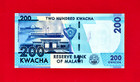 Rare 200 Kwacha 2020 Malawi Unc Braille Note  p-60f   Signature  Dalitso Kabambe