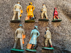 Vintage  Barclay Manoil Lead Figures  Man  Woman  Boy  Girl Total 7 Pieces