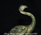 5 2  Rare Old Chinese Bronze Ware Dynasty Palace Bird Zun Statue Sculpture