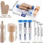 Needle Felting Tools  Wool Felting Supplies Kit With 3 Size Needles Finger Cots