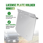 For Truck Heavy-duty License Plate Angled Holder W hinge Universal 10511 Chrome