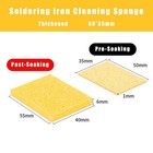 20 Pcs Soldering Sponge 50 X 35mm Square Replacement Solder Cleaner Pads Set