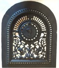 Antique Victorian Ornate Cast Iron Fireplace Summer Cover Insert Vent J  L  Mott