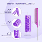 28 Pieces Hair Roller  0 6 Inch Small Size Plastic Hair Rollers Hair Curlers Wit