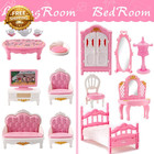75 Pcs Dollhouse Furniture Set Accessories Small Dollhouse Miniature Pretend
