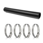 Gas Tank Filler Hose With 4 Clamps reinforced Gasoline Fuel 2 25  Id Straight