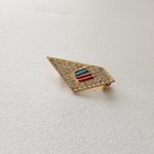 United Air Airlines Jeweled Rhinestone Brooch Pin Back Badge  
