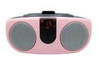Sylvania Srcd243 Portable Cd Player With Am fm Radio  Boombox  Pink