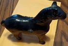 Vintage Cast Iron Black Beauty 4 Inch Long Bank Horse Equine Collectible Painted